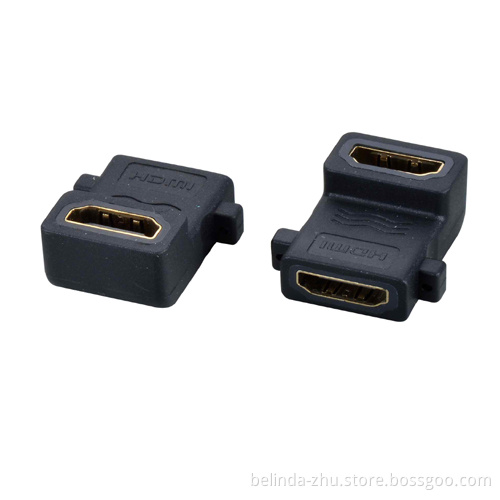 90 Degree HDMI Adaptor Screw-Lock Female to Female Adapter/Adaptor/Coupler/Connector